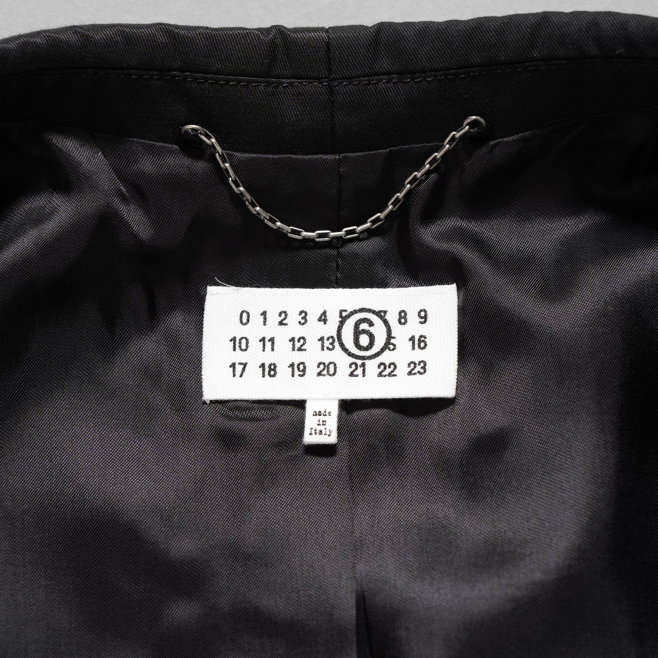 MM6 MAISON MARGIERA メゾンマルジェラ / 美品 24SS アシンメトリー ブレザー / ウール ジャケット / SH2BN0002 MTN004 / size 44 (BLACK)