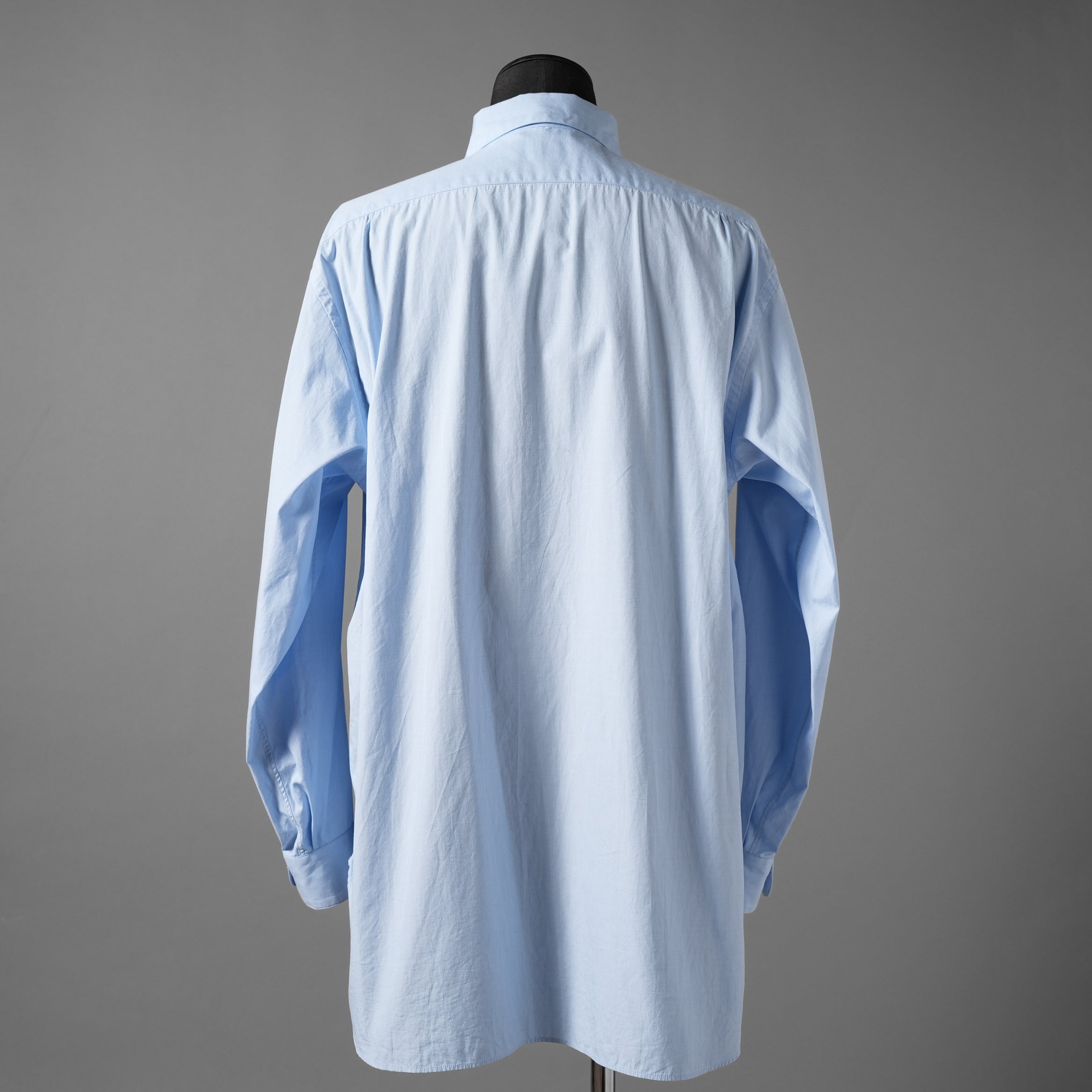 blurhmsROOTSTOCK ブラームス ルーツストック / ハードツイスト シャンブレー グランパシャツ / size 3 (SAXE BLUE)