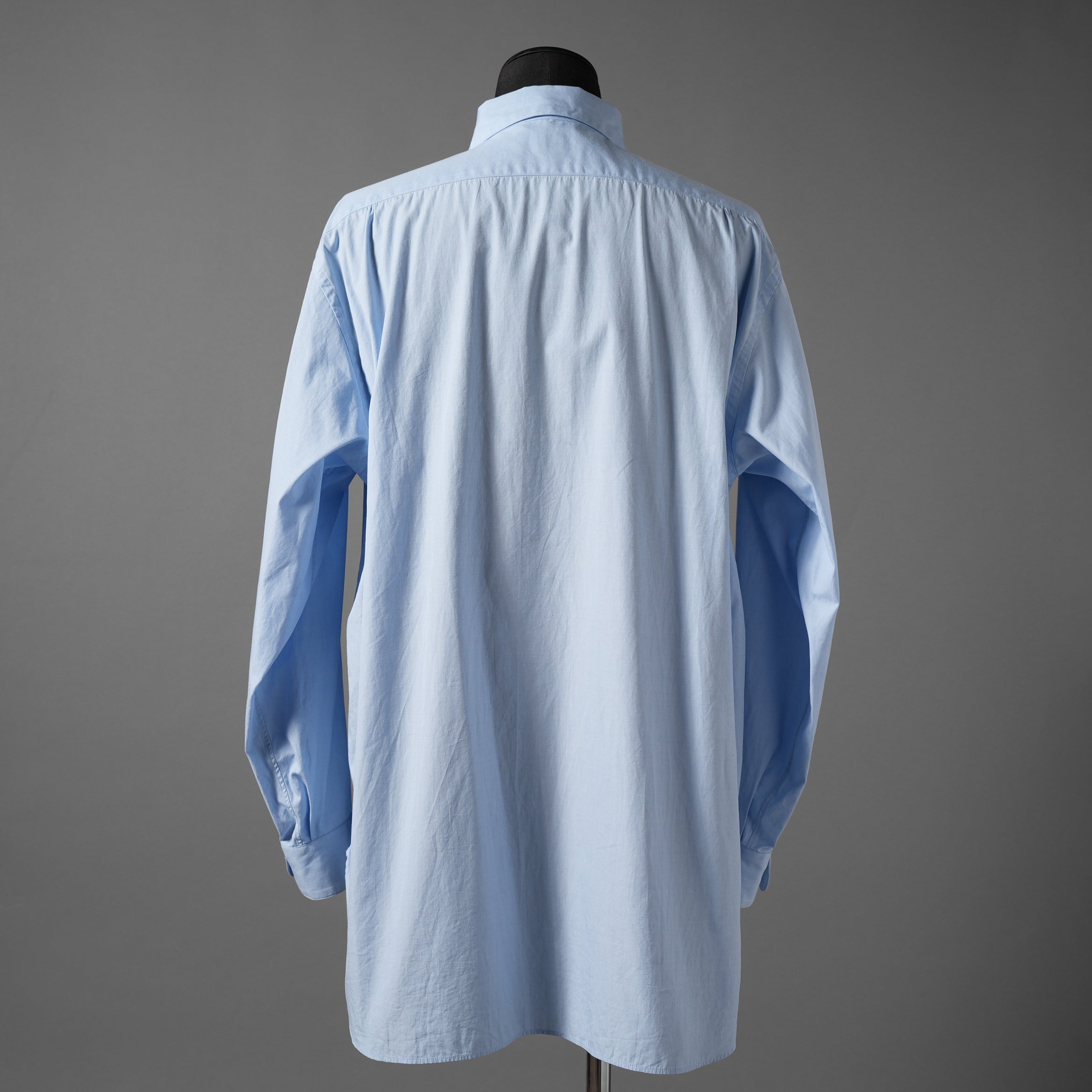 blurhmsROOTSTOCK ブラームス ルーツストック / ハードツイスト シャンブレー グランパシャツ / size 3 (SAXE BLUE)