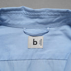 blurhmsROOTSTOCK ブラームス ルーツストック / ハードツイスト シャンブレー グランパシャツ / size 3 (SAXE BLUE)