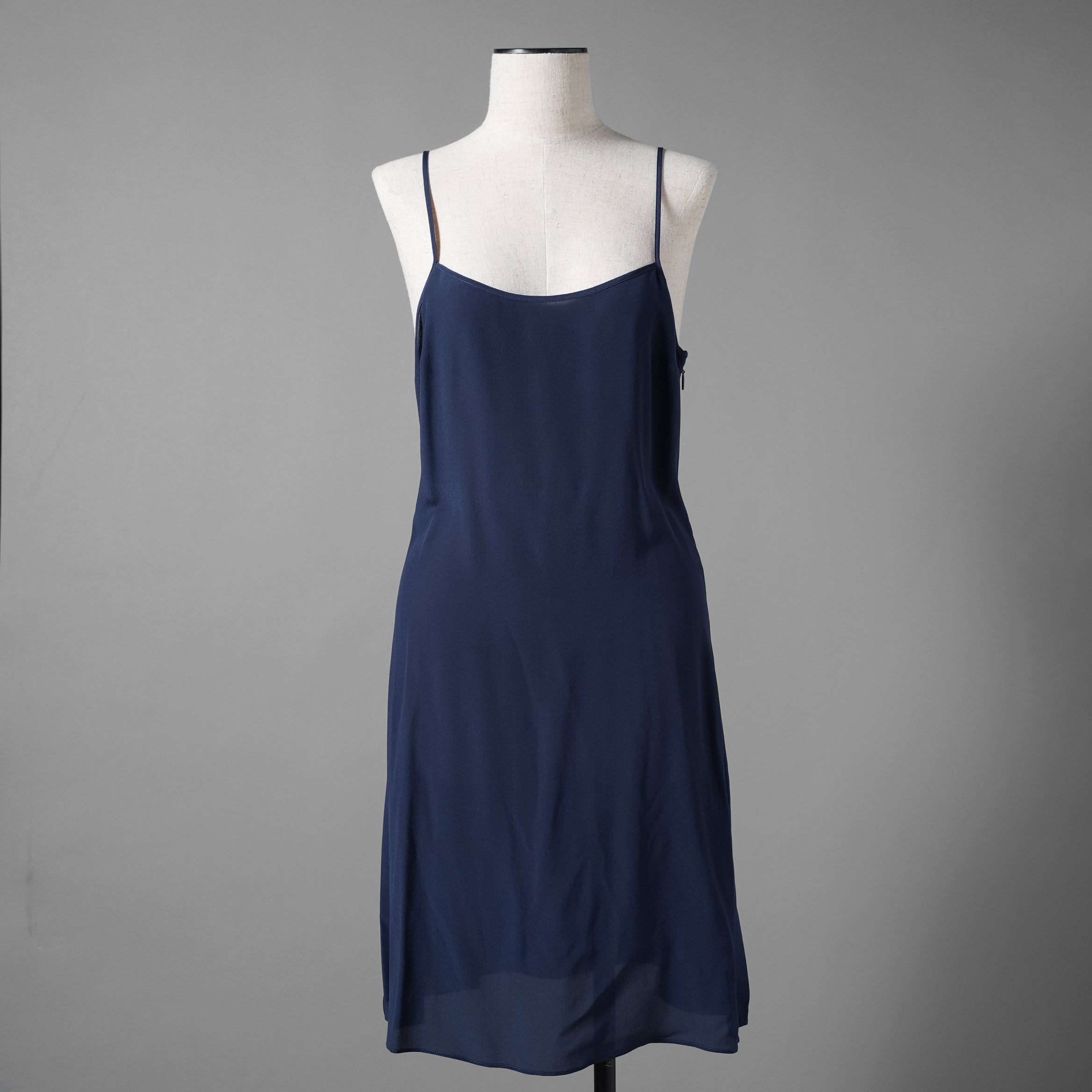 FENDI フェンディ / 19AW 美品 シルクレース インセット 花柄 ワンピース / フリル 長袖ドレス / FDA548 A8E6 / size 40 (NAVY) レディース