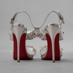 Christian Louboutin クリスチャン ルブタン / 16AW ミランダカー 着用 Miziggoo 120 Specchio Spike Sandals ミジグー 120 スペッキオ スパイク サンダル シューズ / size 35 (22cm) SILVER レディース 352014-izm