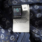 FENDI フェンディ / 19AW 美品 シルクレース インセット 花柄 ワンピース / フリル 長袖ドレス / FDA548 A8E6 / size 40 (NAVY) レディース