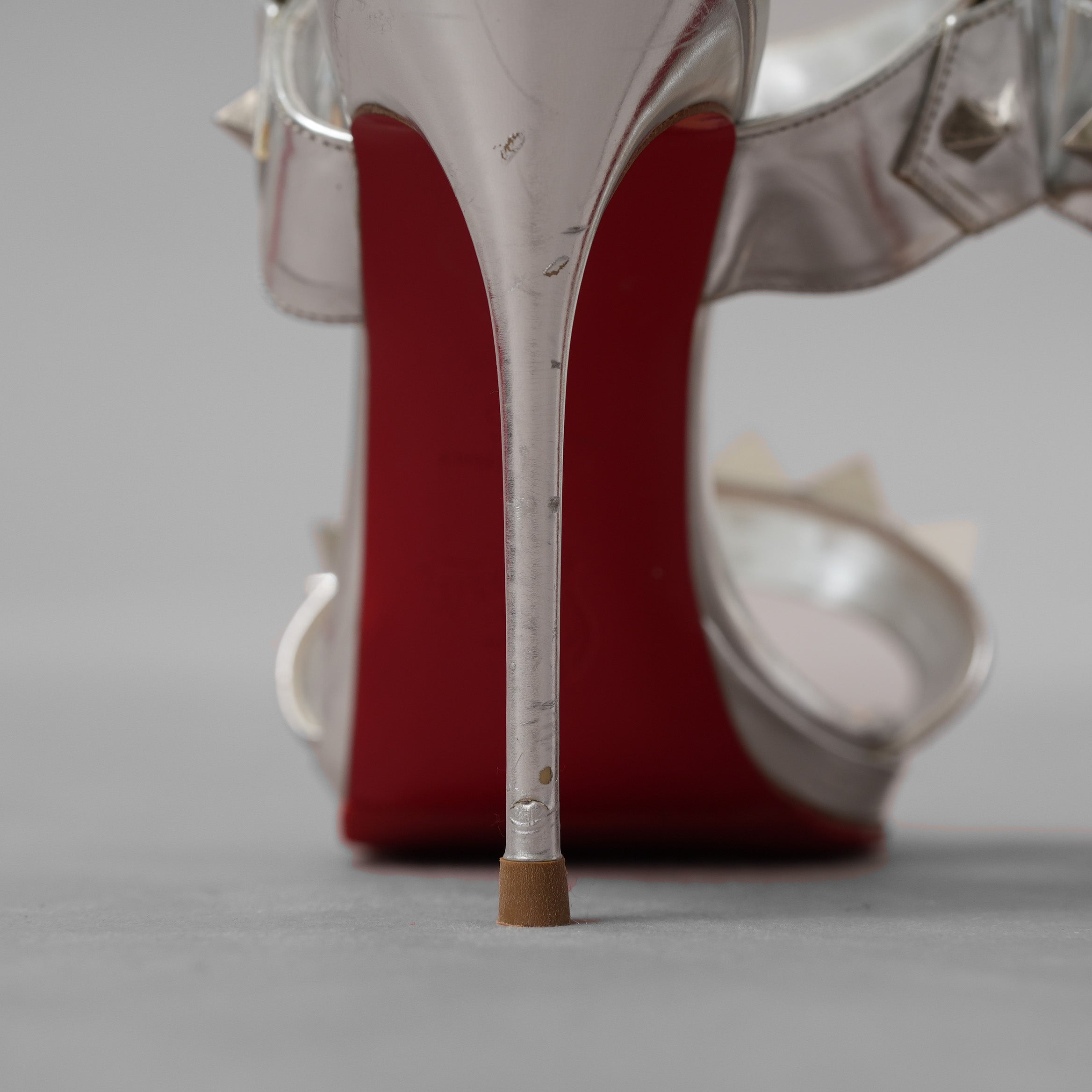 Christian Louboutin クリスチャン ルブタン / 16AW ミランダカー 着用 Miziggoo 120 Specchio Spike Sandals ミジグー 120 スペッキオ スパイク サンダル シューズ / size 35 (22cm) SILVER レディース 352014-izm