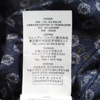 FENDI フェンディ / 19AW 美品 シルクレース インセット 花柄 ワンピース / フリル 長袖ドレス / FDA548 A8E6 / size 40 (NAVY) レディース