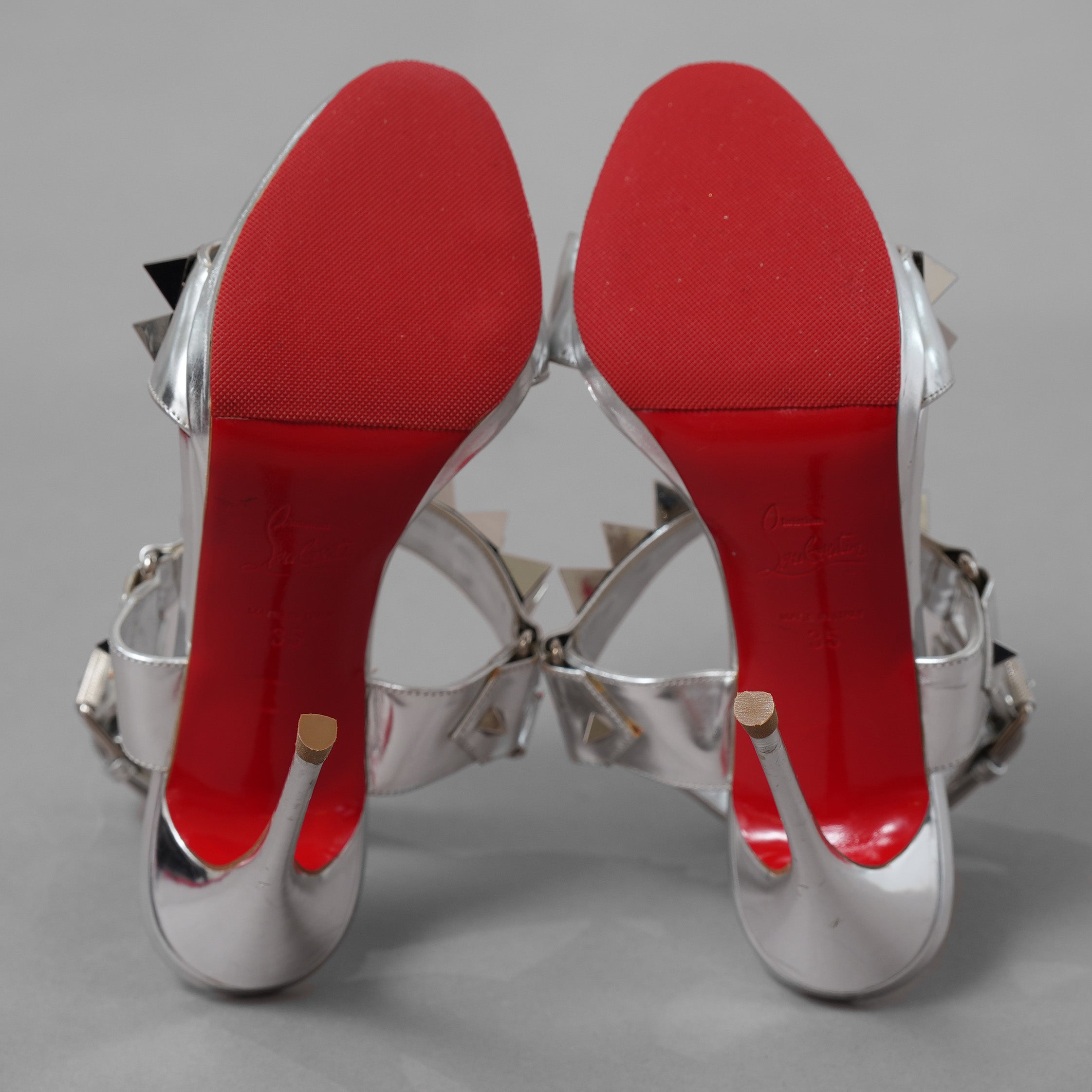Christian Louboutin クリスチャン ルブタン / 16AW ミランダカー 着用 Miziggoo 120 Specchio Spike Sandals ミジグー 120 スペッキオ スパイク サンダル シューズ / size 35 (22cm) SILVER レディース 352014-izm