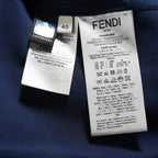 FENDI フェンディ / 19AW 美品 シルクレース インセット 花柄 ワンピース / フリル 長袖ドレス / FDA548 A8E6 / size 40 (NAVY) レディース
