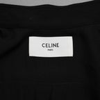 新品 CELINE セリーヌ / 23SS サファリドレス シルクジョーゼット / ロングワンピース / 2R24C856C / size 38 (BLACK) レディース