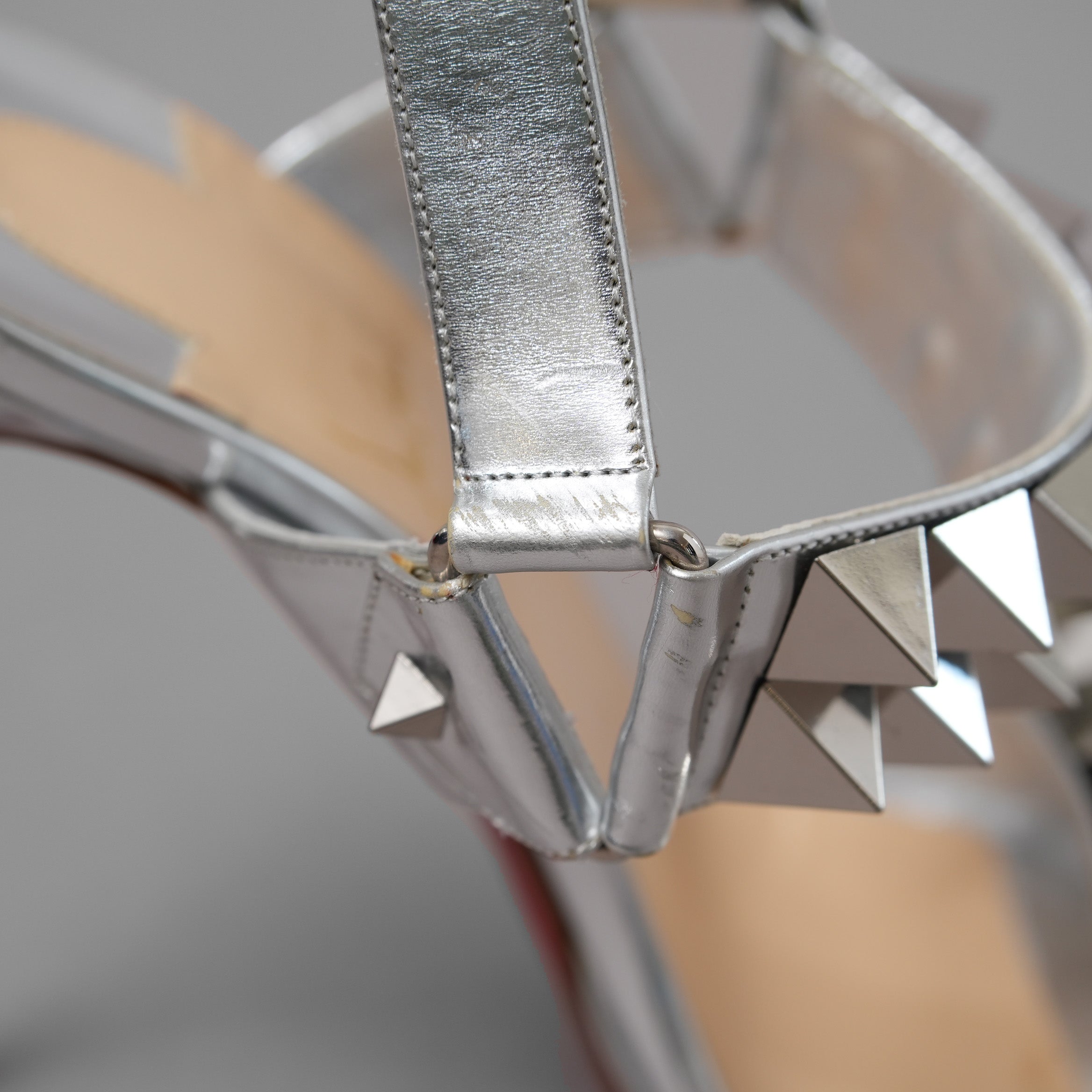 Christian Louboutin クリスチャン ルブタン / 16AW ミランダカー 着用 Miziggoo 120 Specchio Spike Sandals ミジグー 120 スペッキオ スパイク サンダル シューズ / size 35 (22cm) SILVER レディース 352014-izm