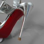 Christian Louboutin クリスチャン ルブタン / 16AW ミランダカー 着用 Miziggoo 120 Specchio Spike Sandals ミジグー 120 スペッキオ スパイク サンダル シューズ / size 35 (22cm) SILVER レディース 352014-izm
