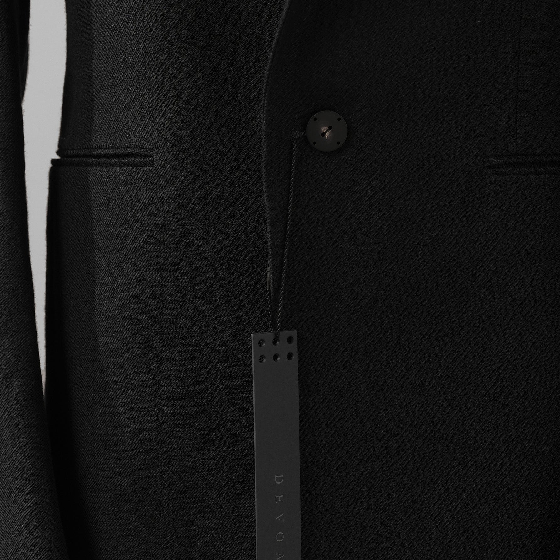 新品 DEVOA デヴォア / 24SS Jacket Wool Linen. テーラード ジャケット / JKF-WLNW / size 1 (BLACK)  123005-alm