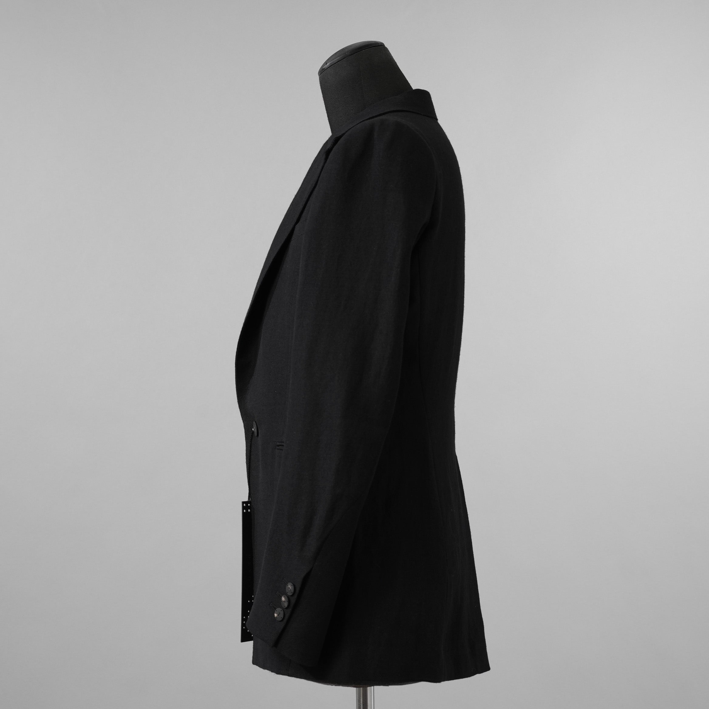 新品 DEVOA デヴォア / 24SS Jacket Wool Linen. テーラード ジャケット / JKF-WLNW / size 1 (BLACK)  123005-alm