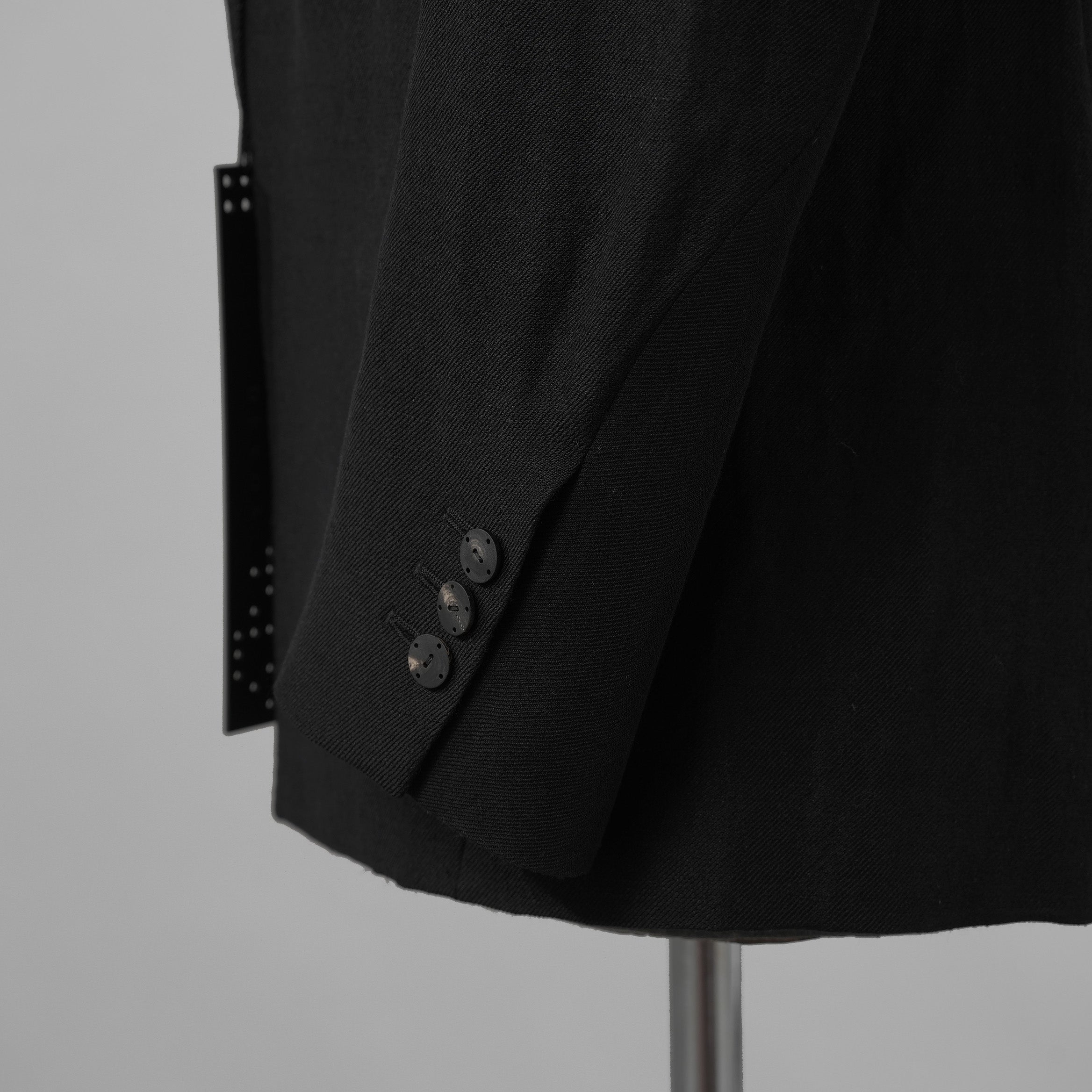 新品 DEVOA デヴォア / 24SS Jacket Wool Linen. テーラード ジャケット / JKF-WLNW / size 1 (BLACK)  123005-alm