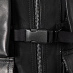 RICK OWENS リックオウエンス / 24AW 美品 Porterville Utility Leather Vest カーフレザー ベスト/ RR02D6911 LOO / size 46 (BLACK)