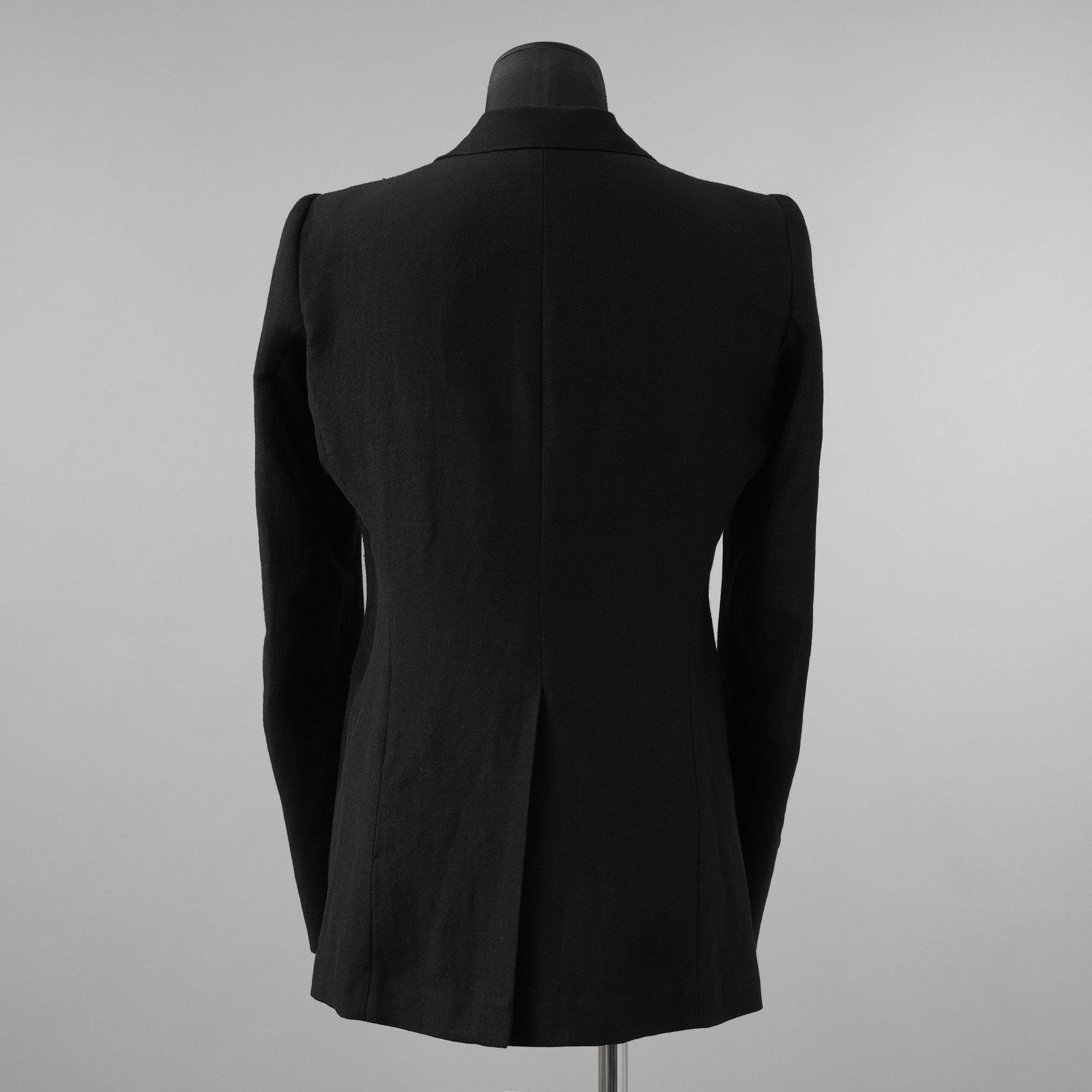 新品 DEVOA デヴォア / 24SS Jacket Wool Linen. テーラード ジャケット / JKF-WLNW / size 1 (BLACK)  123005-alm