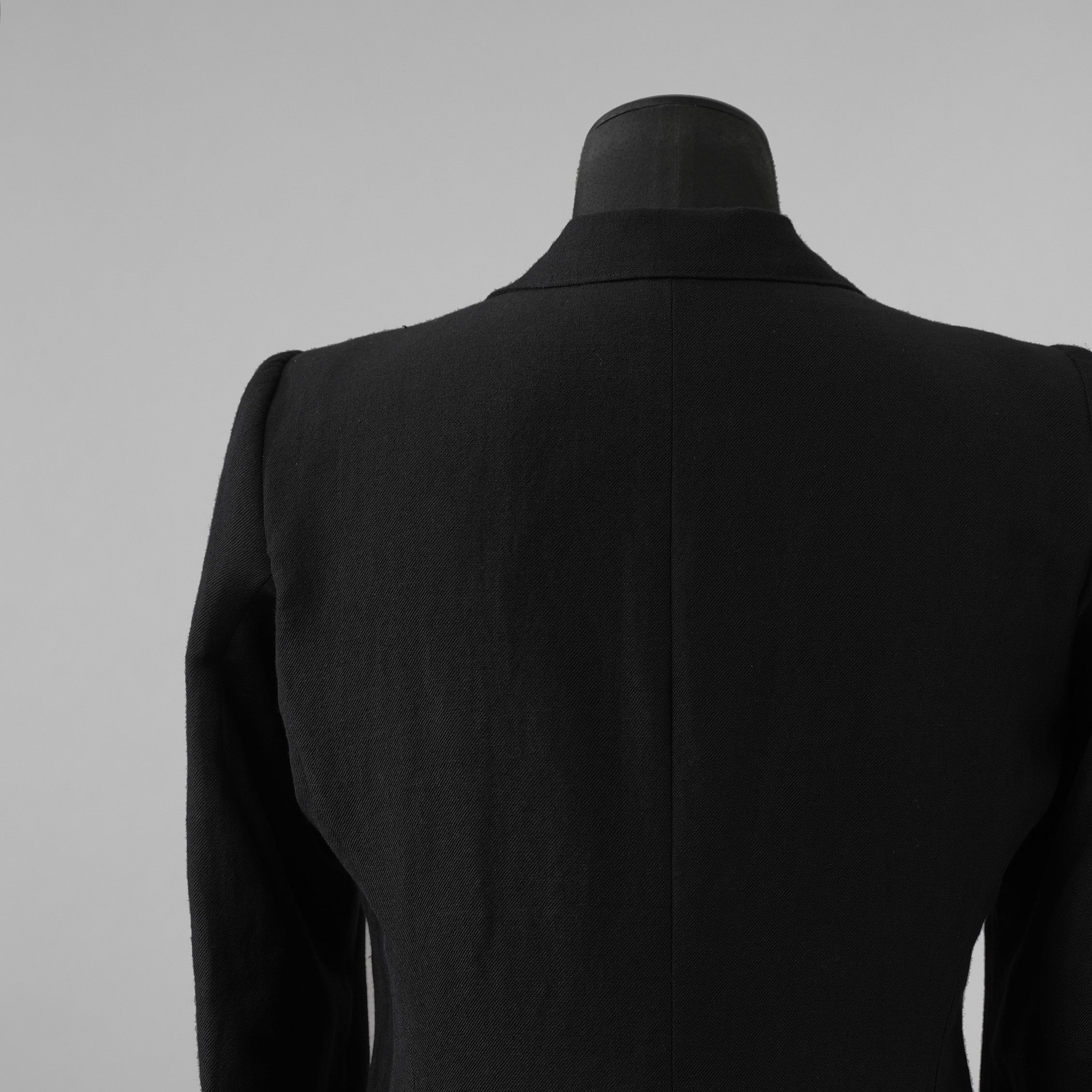 新品 DEVOA デヴォア / 24SS Jacket Wool Linen. テーラード ジャケット / JKF-WLNW / size 1 (BLACK)  123005-alm
