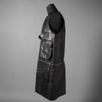 RICK OWENS リックオウエンス / 24AW 美品 Porterville Utility Leather Vest カーフレザー ベスト/ RR02D6911 LOO / size 46 (BLACK)