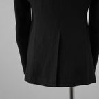新品 DEVOA デヴォア / 24SS Jacket Wool Linen. テーラード ジャケット / JKF-WLNW / size 1 (BLACK)  123005-alm