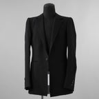新品 DEVOA デヴォア / 24SS Jacket Wool Linen. テーラード ジャケット / JKF-WLNW / size 1 (BLACK)  123005-alm