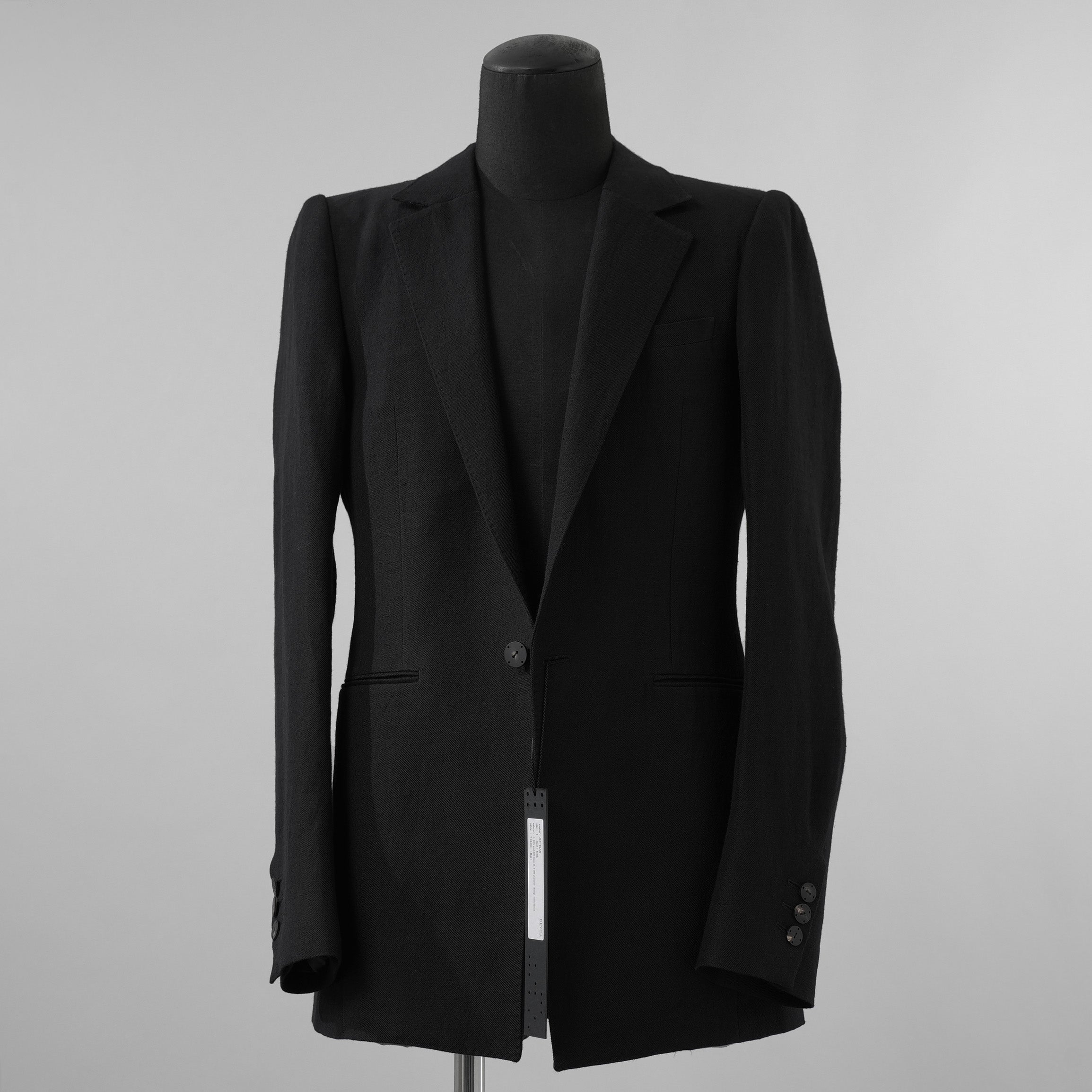 新品 DEVOA デヴォア / 24SS Jacket Wool Linen. テーラード ジャケット / JKF-WLNW / size 1 (BLACK)  123005-alm