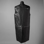 RICK OWENS リックオウエンス / 24AW 美品 Porterville Utility Leather Vest カーフレザー ベスト/ RR02D6911 LOO / size 46 (BLACK)