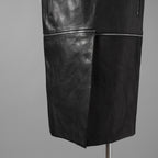 RICK OWENS リックオウエンス / 24AW 美品 Porterville Utility Leather Vest カーフレザー ベスト/ RR02D6911 LOO / size 46 (BLACK)