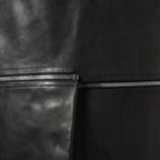 RICK OWENS リックオウエンス / 24AW 美品 Porterville Utility Leather Vest カーフレザー ベスト/ RR02D6911 LOO / size 46 (BLACK)