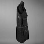 RICK OWENS リックオウエンス / 24AW 美品 Porterville Utility Leather Vest カーフレザー ベスト/ RR02D6911 LOO / size 46 (BLACK)