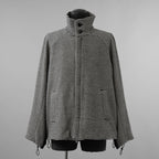 bajra バジュラ / 美品 23AW ハウンドトゥース 千鳥格子 ハイネック・ショートコート ブルゾン / 153uj02 / size 3 (BLACK) 352021-in-ue