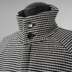 bajra バジュラ / 美品 23AW ハウンドトゥース 千鳥格子 ハイネック・ショートコート ブルゾン / 153uj02 / size 3 (BLACK) 352021-in-ue