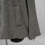 bajra バジュラ / 美品 23AW ハウンドトゥース 千鳥格子 ハイネック・ショートコート ブルゾン / 153uj02 / size 3 (BLACK) 352021-in-ue