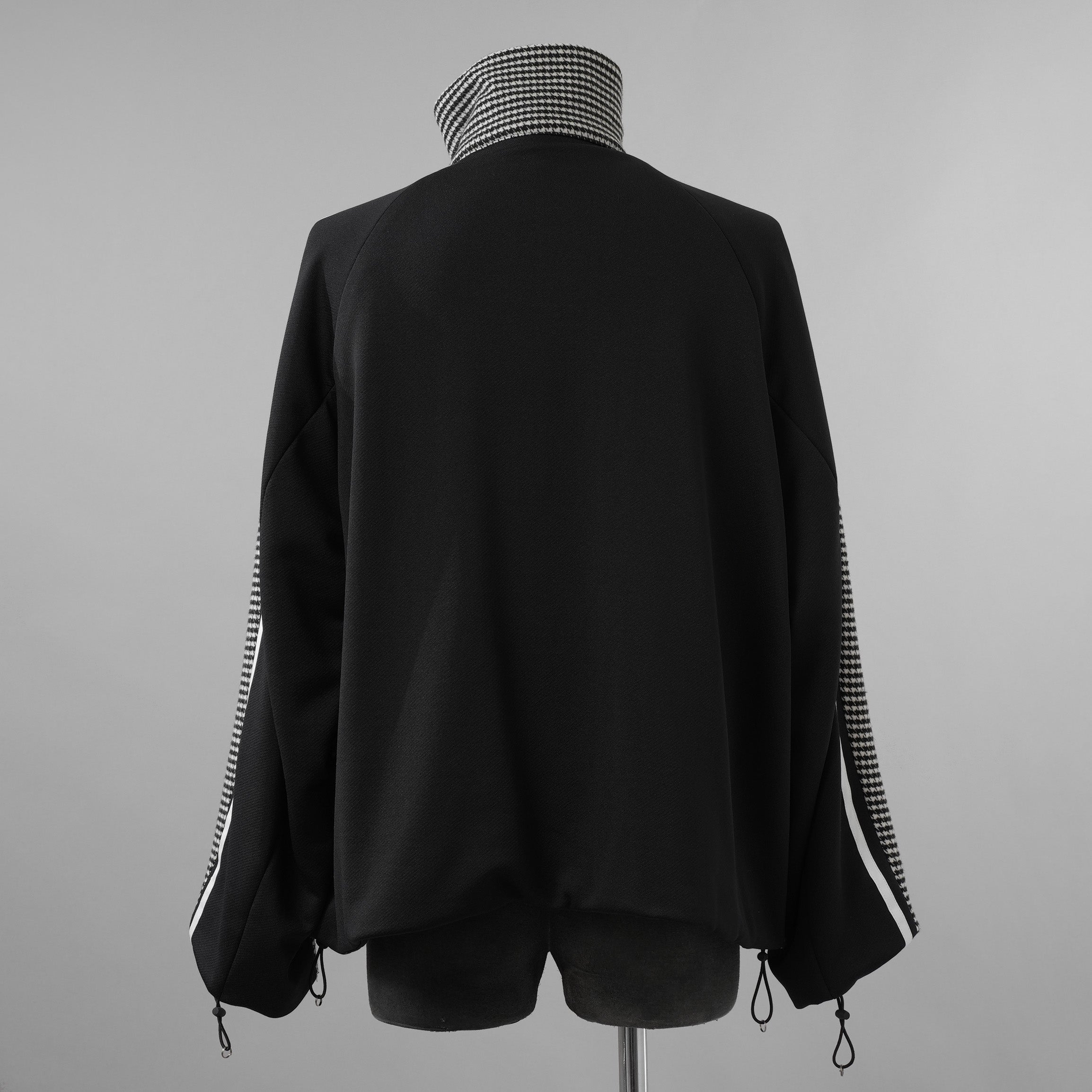bajra バジュラ / 美品 23AW ハウンドトゥース 千鳥格子 ハイネック・ショートコート ブルゾン / 153uj02 / size 3 (BLACK) 352021-in-ue