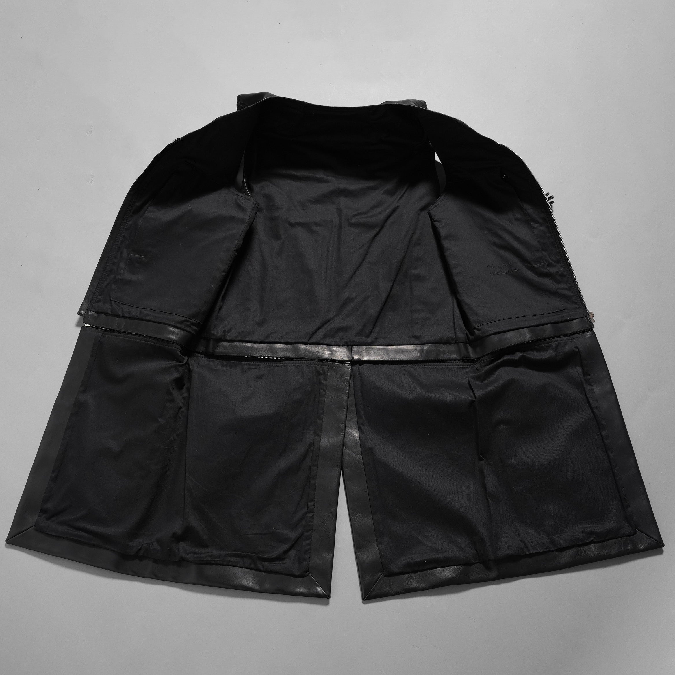 RICK OWENS リックオウエンス / 24AW 美品 Porterville Utility Leather Vest カーフレザー ベスト/ RR02D6911 LOO / size 46 (BLACK)