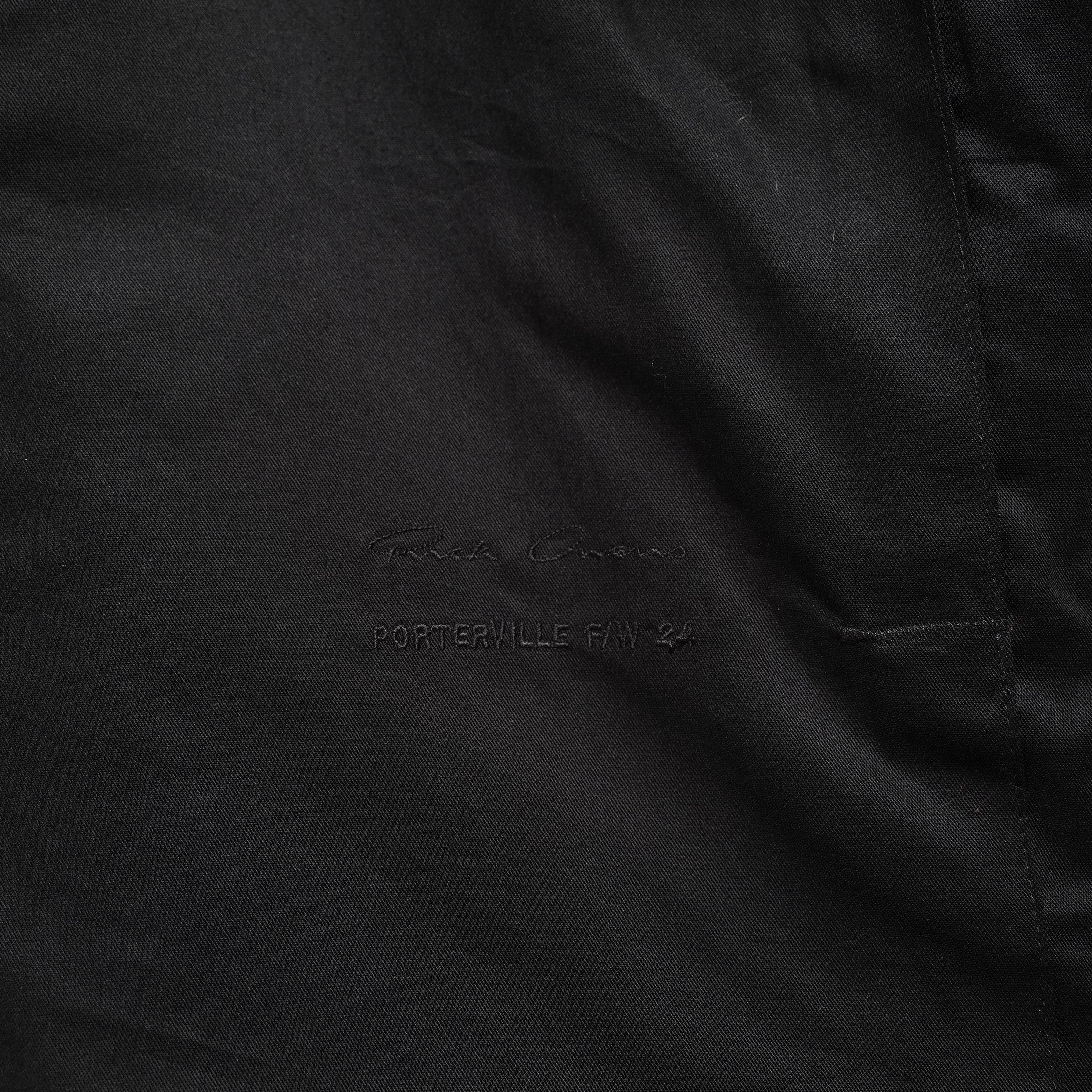 RICK OWENS リックオウエンス / 24AW 美品 Porterville Utility Leather Vest カーフレザー ベスト/ RR02D6911 LOO / size 46 (BLACK)