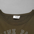 CELINE セリーヌ / 美品 21SS エディ期 16 セーズ ロゴ プリント 半袖Tシャツ / 2X813501F-02DO / size S (DARK KHAKI) レディース