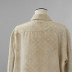 LOUIS VUITTON ルイヴィトン / 美品 22SS モノグラム シルク 長袖シャツ / RW222J D96 FNBL12 / size 38 (CHAMPAGNE BEIGE) レディース 352027-izm
