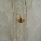 LOUIS VUITTON ルイヴィトン / 美品 22SS モノグラム シルク 長袖シャツ / RW222J D96 FNBL12 / size 38 (CHAMPAGNE BEIGE) レディース 352027-izm
