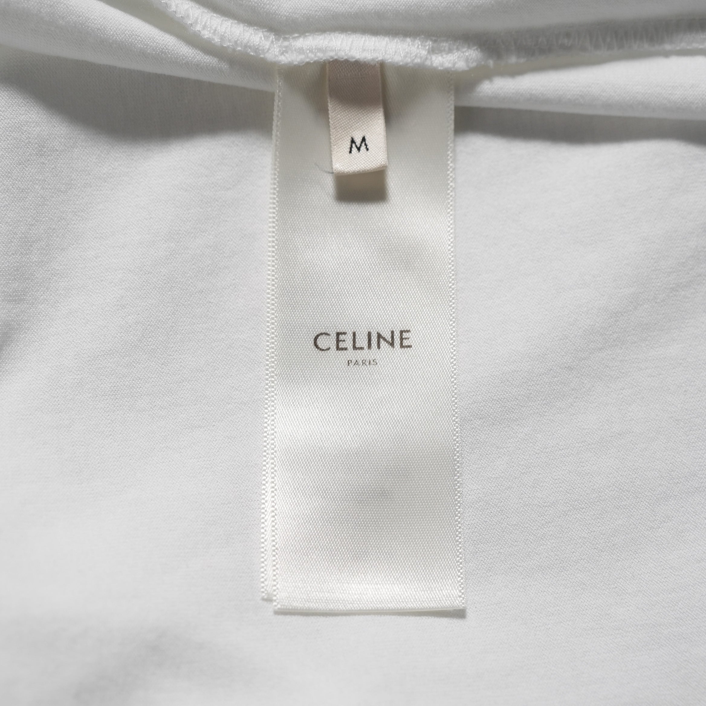 CELINE セリーヌ / 美品 21SS ゴールドロゴ エンブロイダリー 半袖Tシャツ / 2X351501F / size M (WHITE) レディース