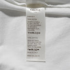 CELINE セリーヌ / 美品 21SS ゴールドロゴ エンブロイダリー 半袖Tシャツ / 2X351501F / size M (WHITE) レディース