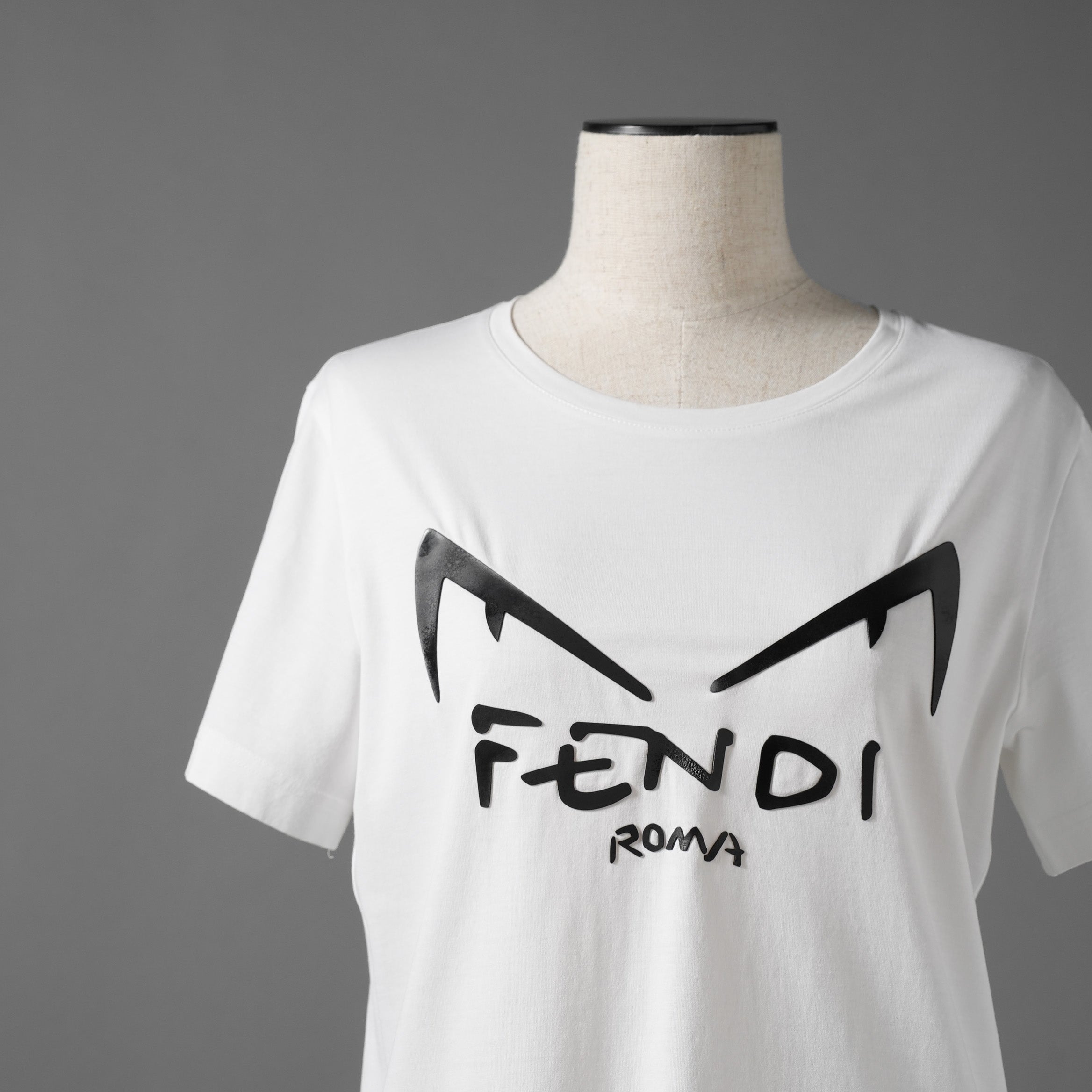FENDI フェンディ / 19SS ディアボリックアイ モンスター 半袖Ｔシャツ / FY0894A87A / size S (WHITE) レディース