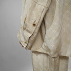 LOUIS VUITTON ルイヴィトン / 美品 22SS モノグラム シルク 長袖シャツ / RW222J D96 FNBL12 / size 38 (CHAMPAGNE BEIGE) レディース 352027-izm
