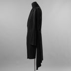 新品 kiryuyrik キリュウキリュウ / 23AW BLACK HONEY CHILI COOKIE コラボ Collarless Flare Jacket ノーカラーフレア ジャケット コート / BHCC-HJ15-007 / size M (BLACK)  123006-alm