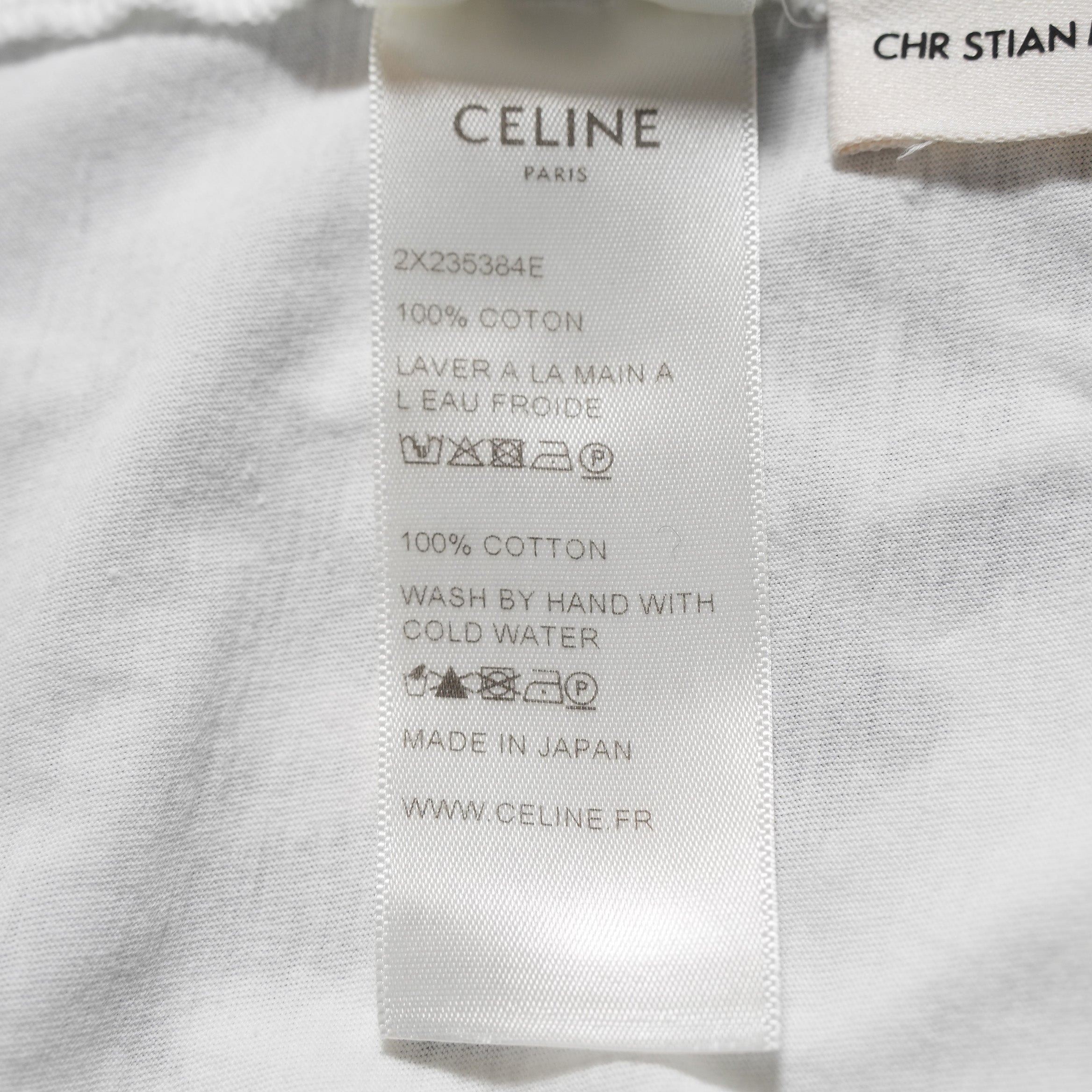 CELINE セリーヌ / 美品 19SS エディ期 CHRISTIAN MARCLAY KABLOOSH キモノスリーブ Tシャツ / 2X235384E / size S (WHITE)