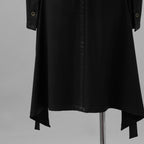 新品 kiryuyrik キリュウキリュウ / 23AW BLACK HONEY CHILI COOKIE コラボ Collarless Flare Jacket ノーカラーフレア ジャケット コート / BHCC-HJ15-007 / size M (BLACK)  123006-alm