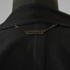 新品 kiryuyrik キリュウキリュウ / 23AW BLACK HONEY CHILI COOKIE コラボ Collarless Flare Jacket ノーカラーフレア ジャケット コート / BHCC-HJ15-007 / size M (BLACK)  123006-alm