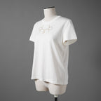 未使用 HERMES エルメス / 24SS カルトゥッシュ モール 半袖Tシャツ / 4H4643DA / size 38 M (WHITE) レディース
