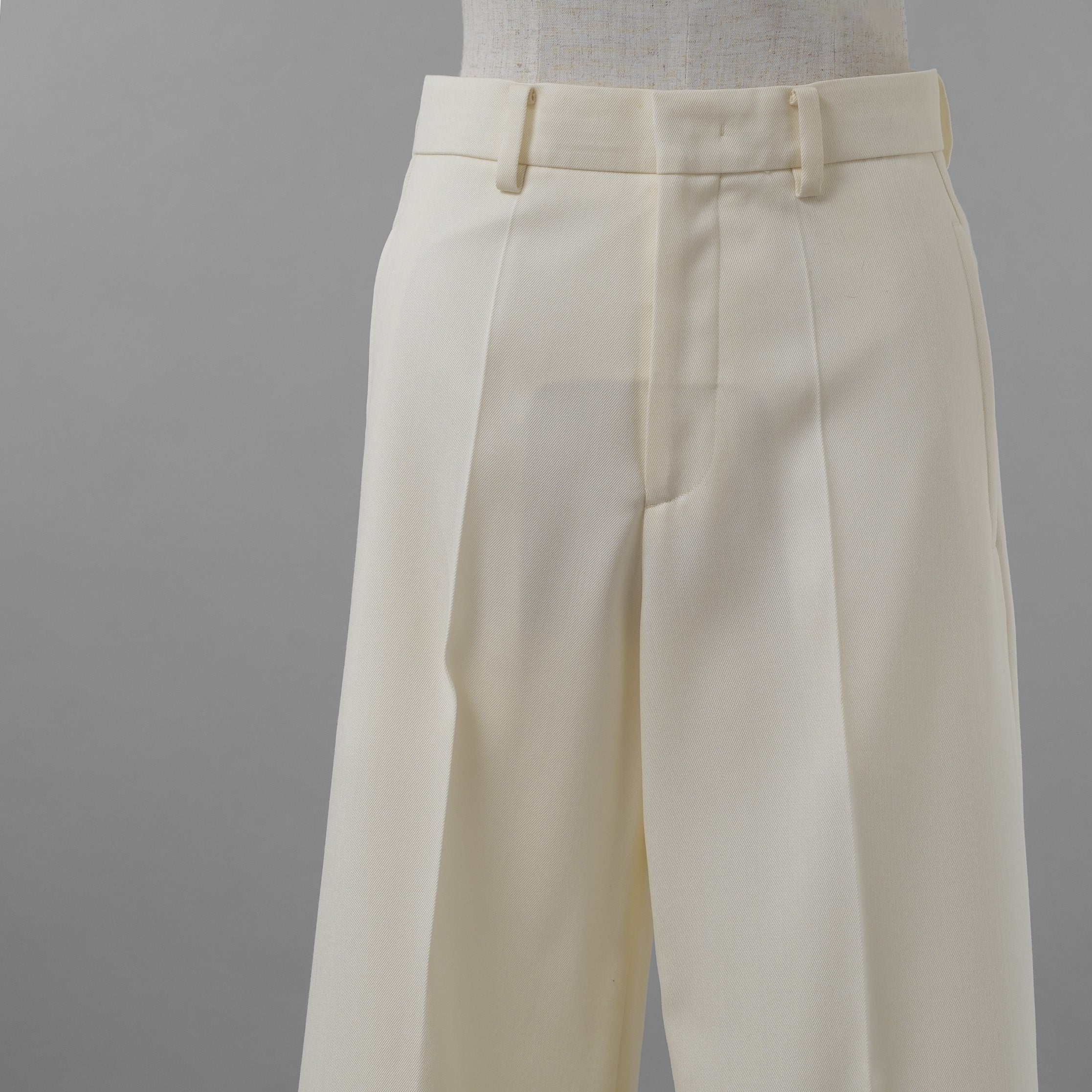 KANAKO SAKAI カナコ サカイ / 美品 24SS Wool Wide Trousers トラウザー スラックス パンツ / KS2401063 / size 36 (IVORYWHITE) レディース 352024-izm