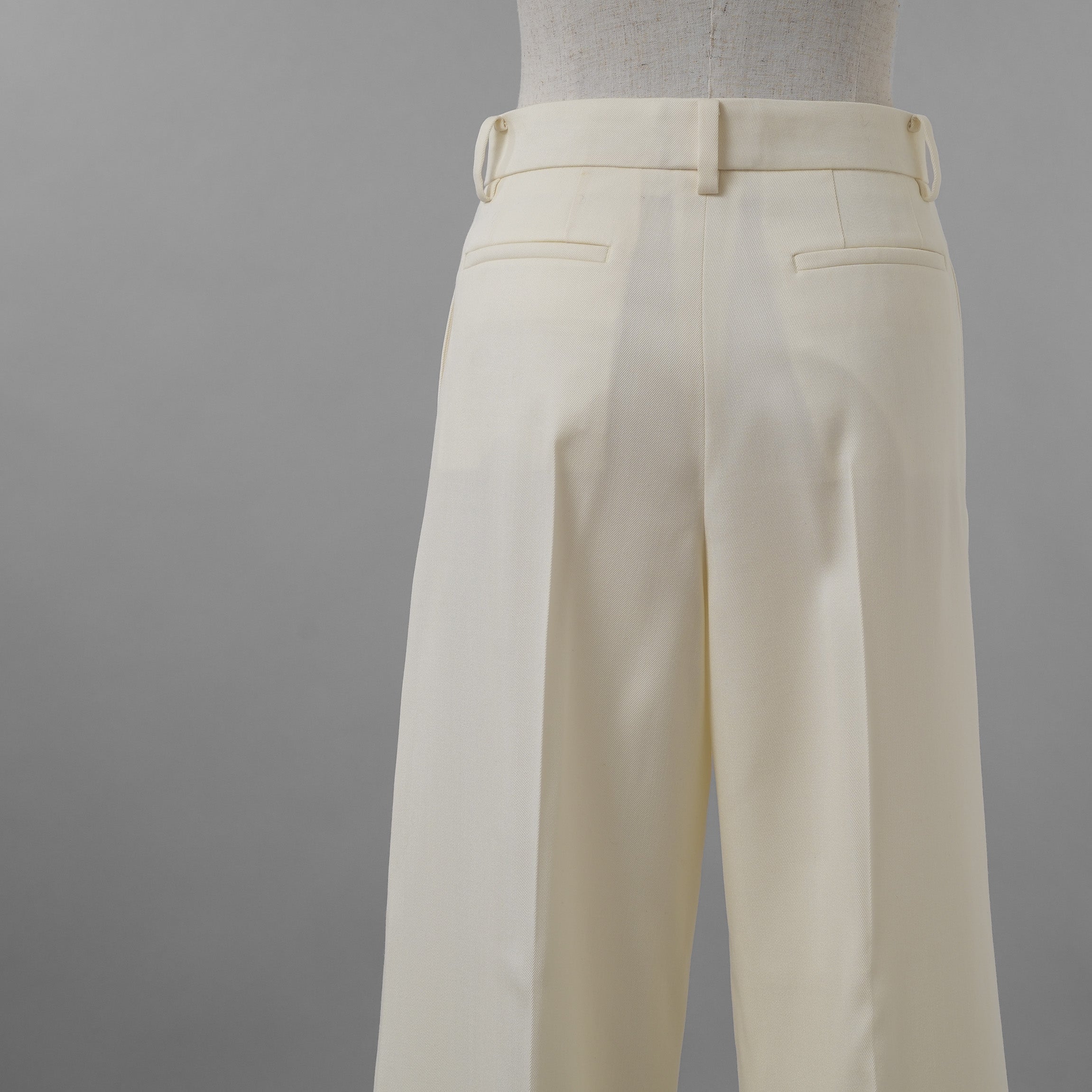KANAKO SAKAI カナコ サカイ / 美品 24SS Wool Wide Trousers トラウザー スラックス パンツ / KS2401063 / size 36 (IVORYWHITE) レディース 352024-izm
