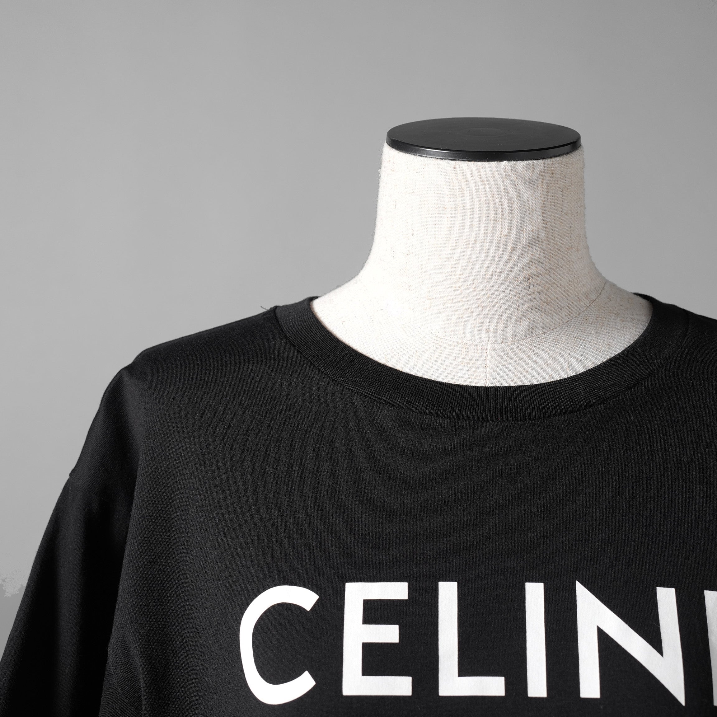 CELINE セリーヌ / 22SS 美品 エディ期 トリオンフ ロゴ クロップド Tシャツ / 2X871501F / size S (BLACK) レディース