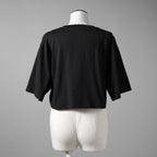 CELINE セリーヌ / 22SS 美品 エディ期 トリオンフ ロゴ クロップド Tシャツ / 2X871501F / size S (BLACK) レディース